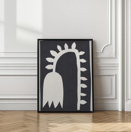 Tablou alb - negru floare