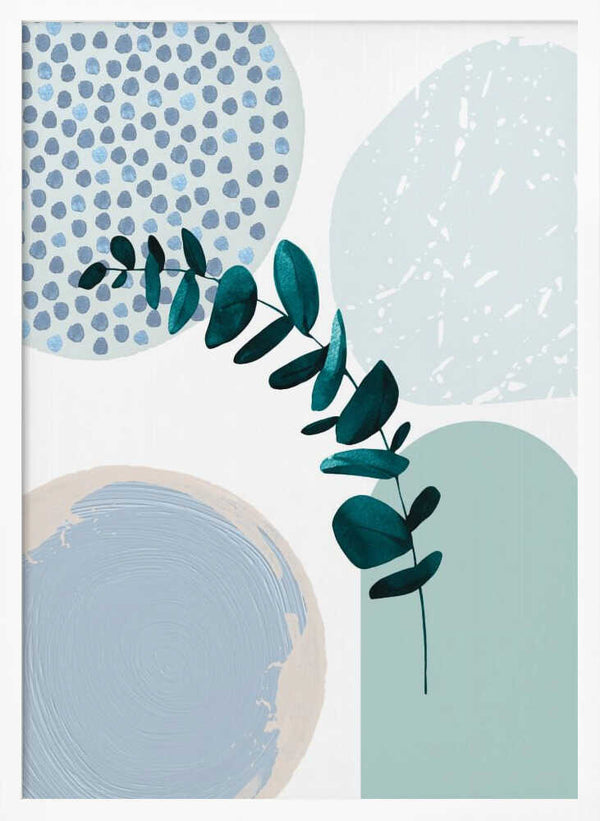 Tablou înramat „Blue green boho-2” de Sally Ann Moss