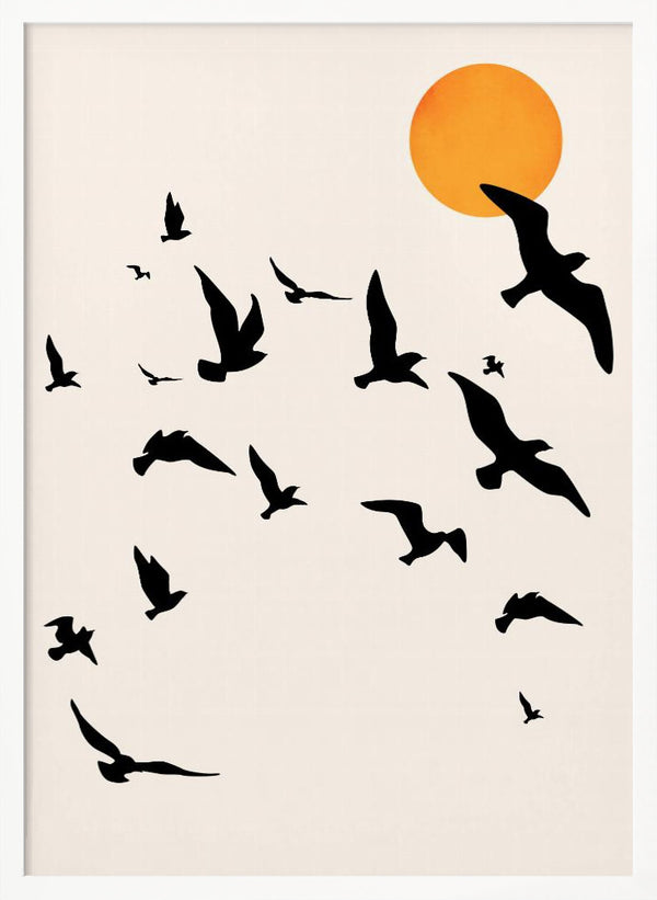 Tablou înramat „Dancing In the Sky” de Kubistika