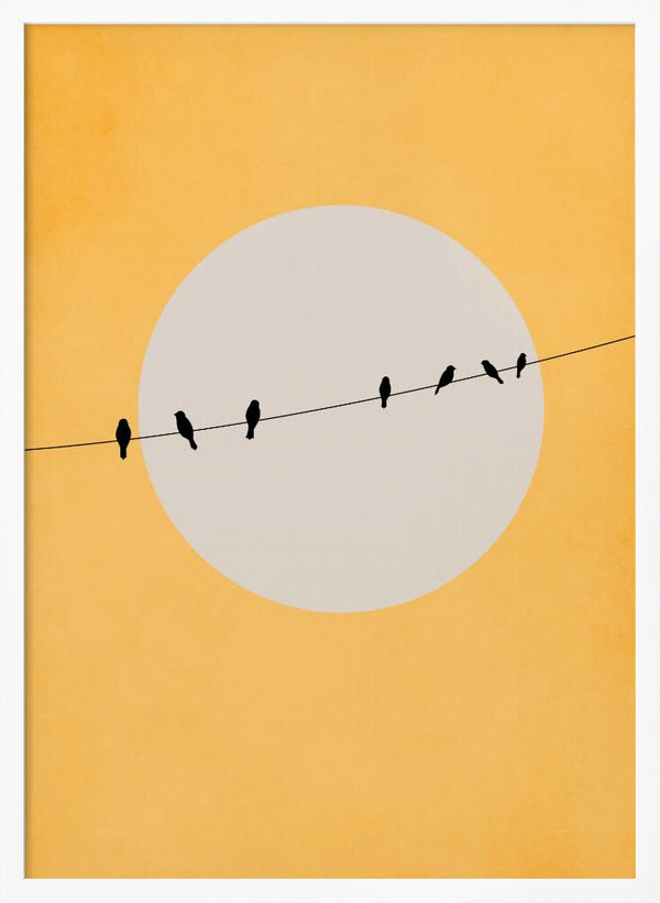 Tablou înramat „Chirping and Chilling” de Kubistika