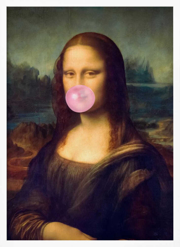 Tablou înramat „Mona Lisa Bubble Gum” de Taudalpoi