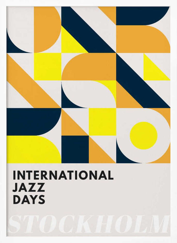 Tablou înramat „Jazz Days Stockholm” de Kubistika