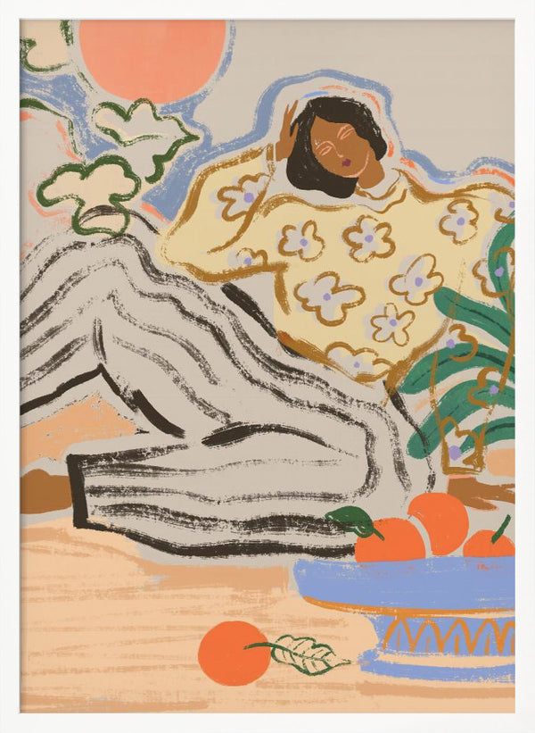 Tablou înramat „Lazydays” de Arty Guava