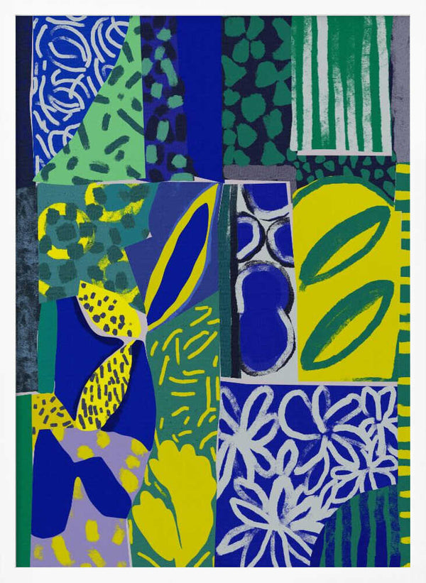 Tablou înramat „Vibrant Patchwork” de Treechild