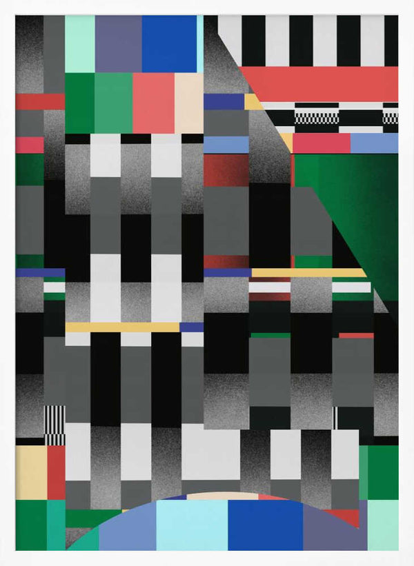 Tablou înramat „Glitch abstract artwork 01” de Little Dean