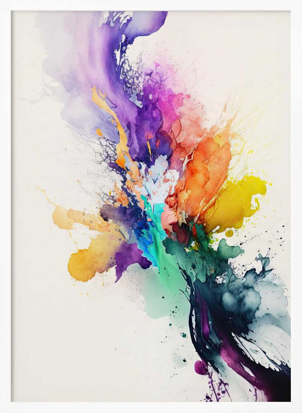 Tablou înramat „Vibrant Color Burst” de Mauro