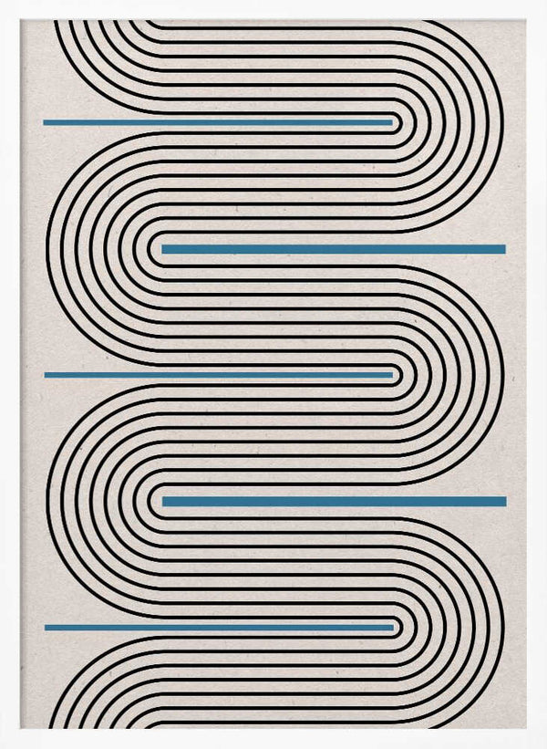 Tablou înramat „Curved Lines Harmony” de THE MIUUS STUDIO