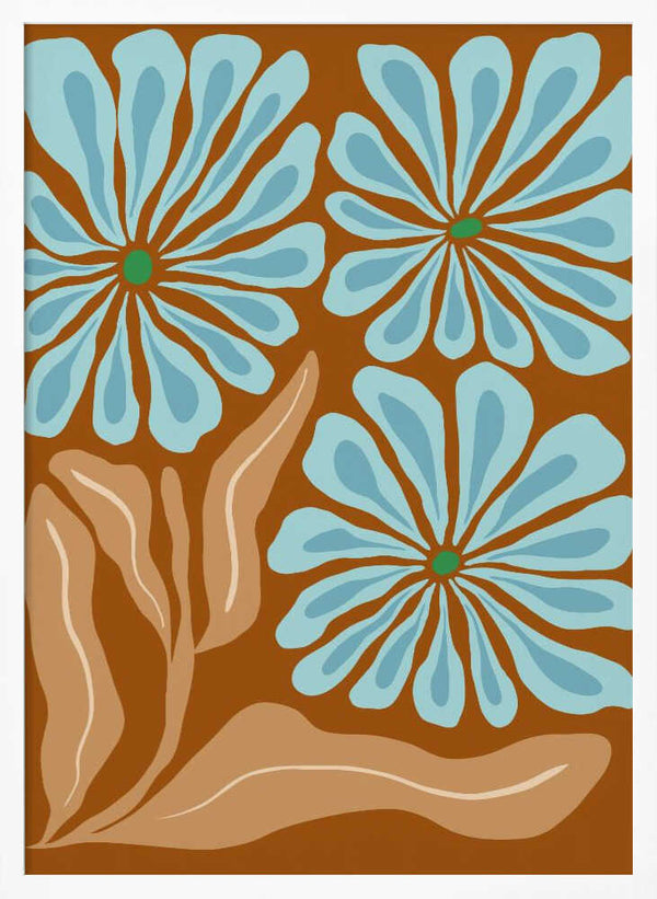 Tablou înramat „Amber Blooms” de Miho Art Studio