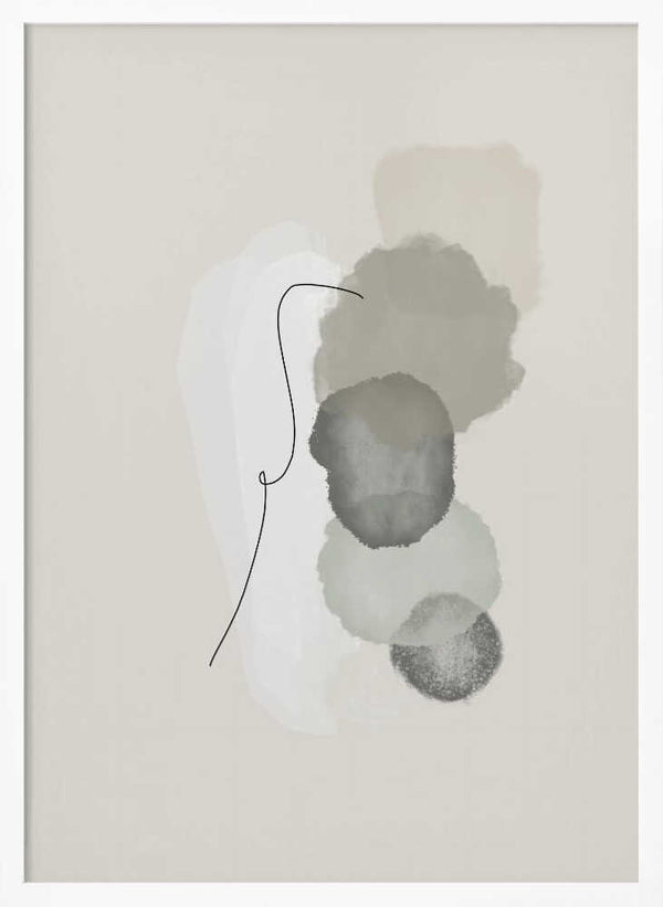 Tablou înramat „Organic shapes in boho style” de Imaginative