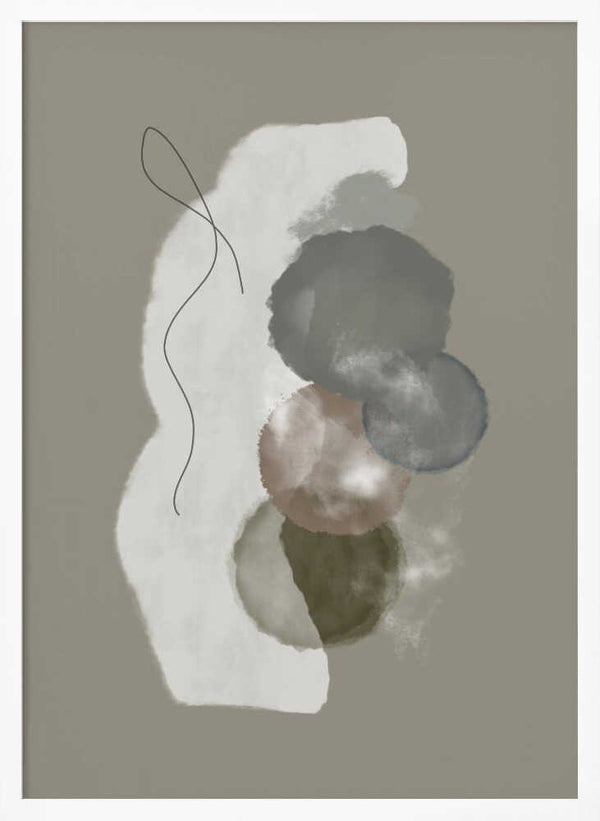 Tablou înramat „Organic shapes in earthly tones” de Imaginative