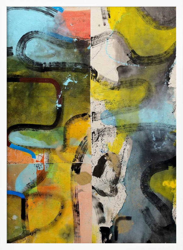 Tablou înramat „Abstract” de Poonam Choudhary