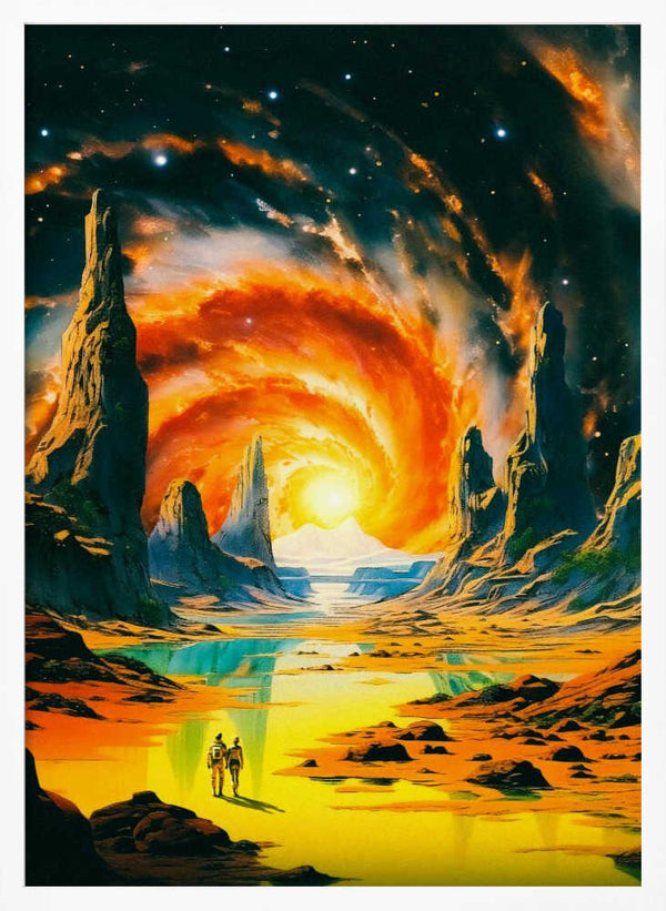 Tablou înramat „Romantic Space Walk” de Taudalpoi