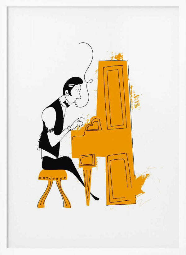 Tablou înramat „New Orleans Pianist” de Nicholas