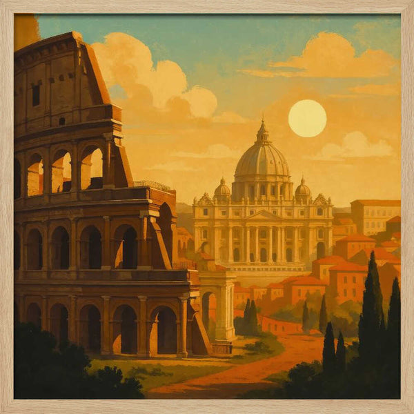Tablou înramat „Rome At Golden Dawn” de Taudalpoi