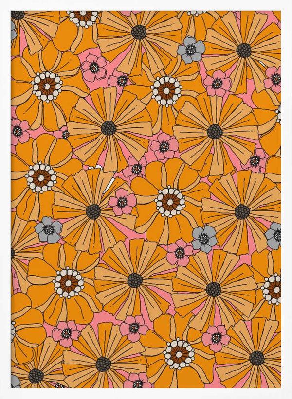 Tablou înramat „70s Floral” de Nicholas