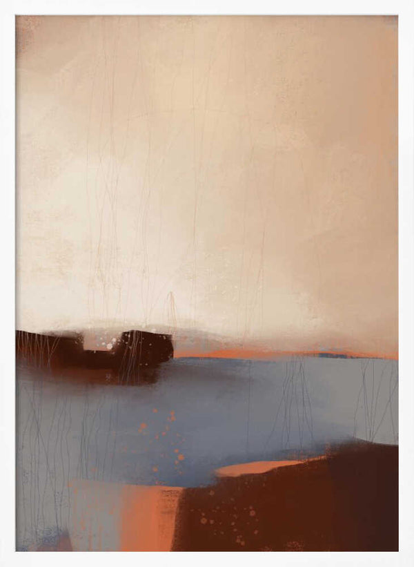 Tablou înramat „Serene Horizons” de MANSI SAXENA