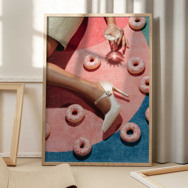 Tablou înramat „Pink Picnic #02” de Pictufy Studio III