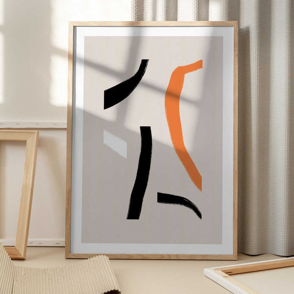 Tablou înramat „Colorful Curved Shapes” de uplusmestudio