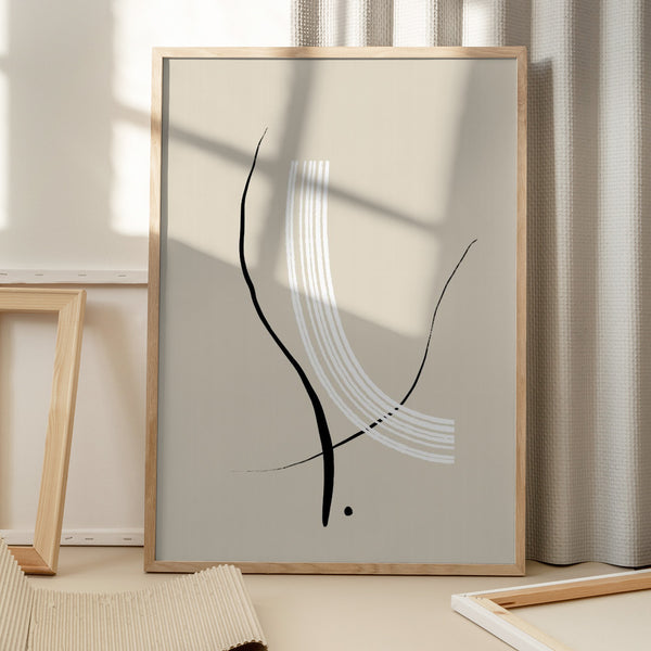 Tablou înramat „Curved Elegance” de uplusmestudio