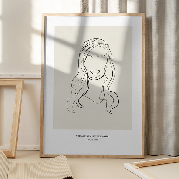 Tablou înramat „Modern Line Art” de NKTN