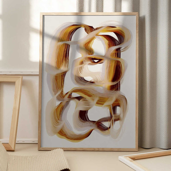 Tablou înramat „Flowing Amber Paths” de Treechild