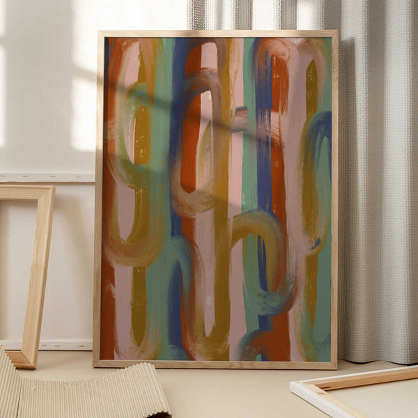 Tablou înramat „Flowing Hues Harmony” de Treechild