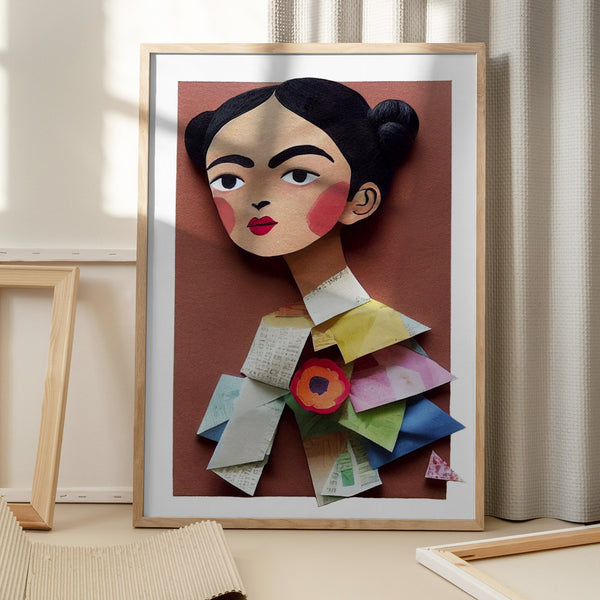 Tablou înramat „Paper Portrait Blossom” de Treechild