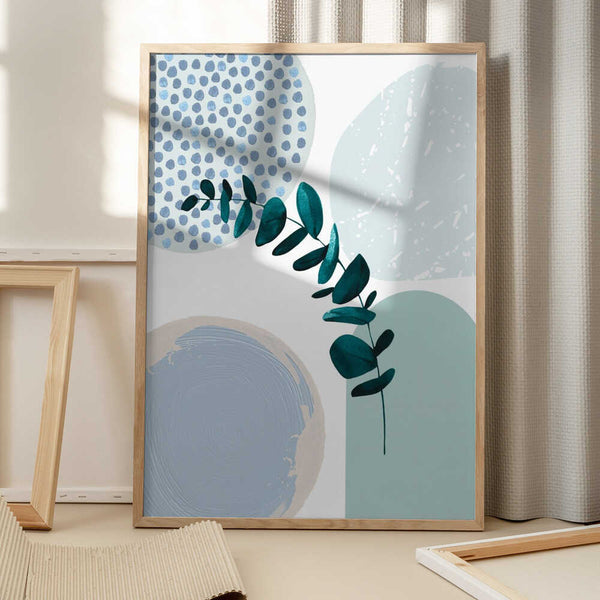 Tablou înramat „Blue green boho-2” de Sally Ann Moss