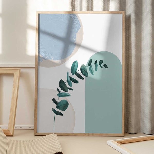 Tablou înramat „Blue green boho-1” de Sally Ann Moss