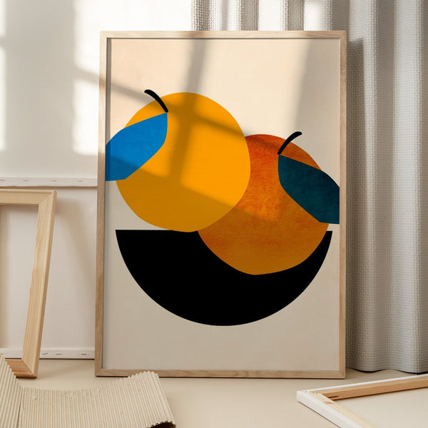 Tablou înramat „Two Oranges” de Kubistika