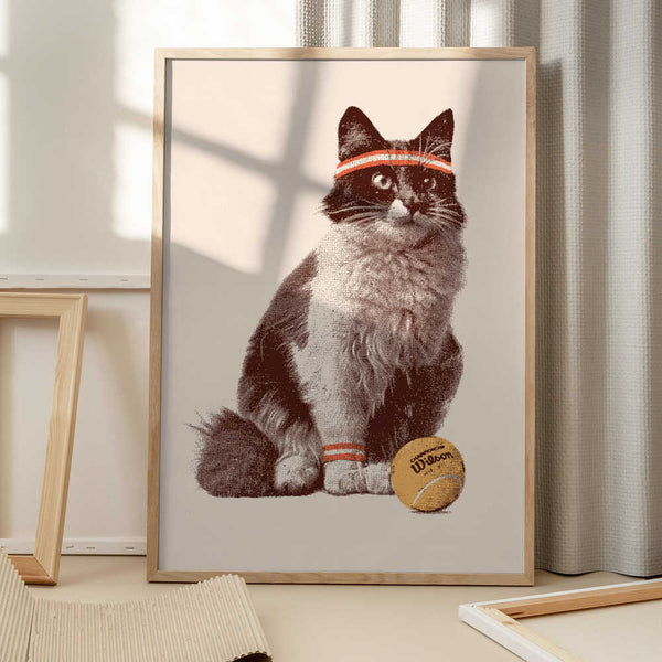 Tablou înramat „Chat Tennis” de Florent Bodart