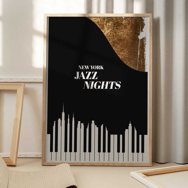 Tablou înramat „Jazz Nights” de Kubistika