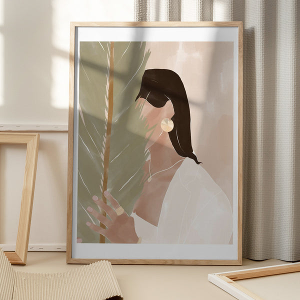 Tablou înramat „Plant Girl” de Ivy Green Illustrations