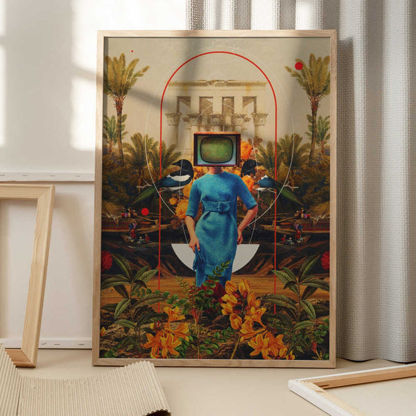 Tablou înramat „Her Asymmetries” de Frank Moth