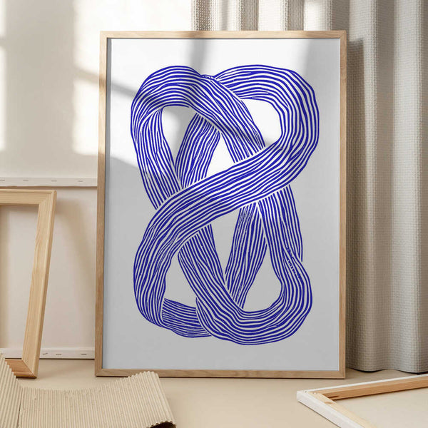 Tablou înramat „Blue Infinity Loop” de Treechild