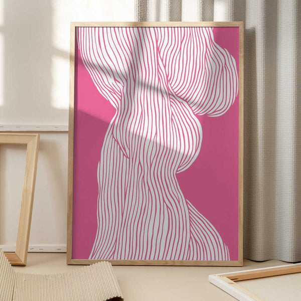 Tablou înramat „Flowing Curves” de Treechild