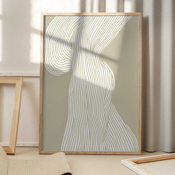 Tablou înramat „Flowing Lines Canvas” de Treechild