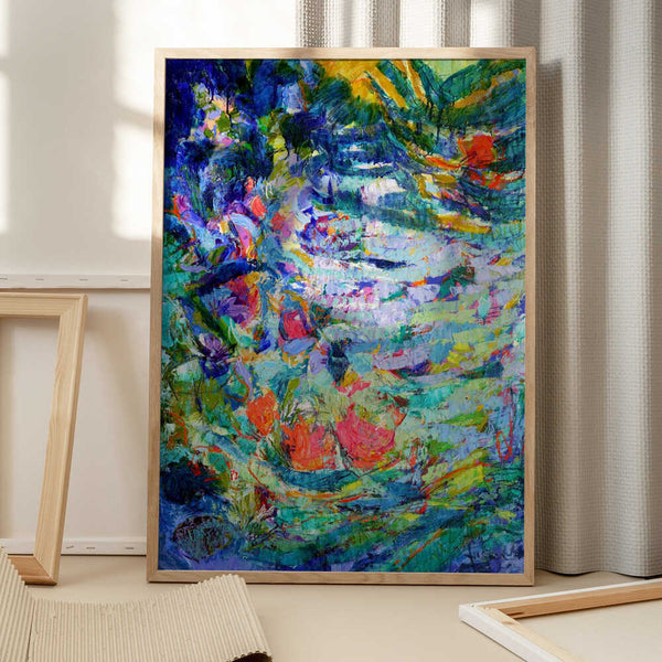 Tablou înramat „Luminous Petal Cascade” de Dorothy Fagan