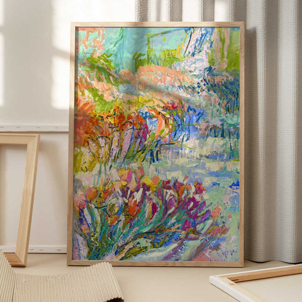 Tablou înramat „Vibrant Garden Path” de Dorothy Fagan