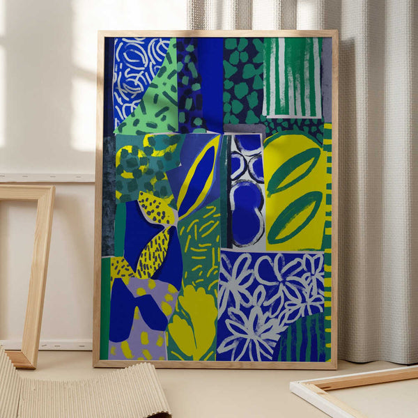 Tablou înramat „Vibrant Patchwork” de Treechild