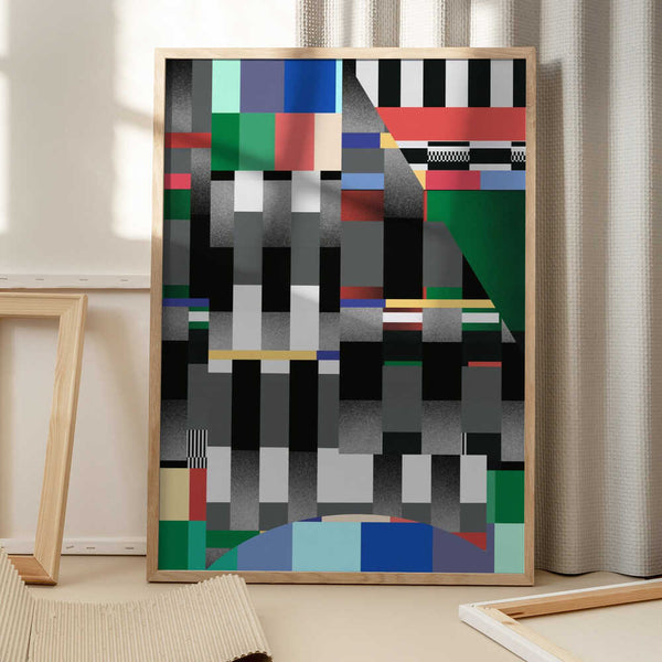 Tablou înramat „Glitch abstract artwork 01” de Little Dean