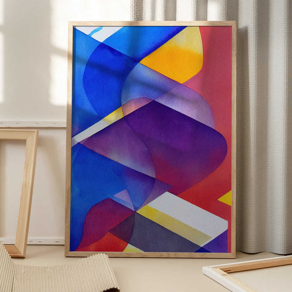 Tablou înramat „Vibrant Overlap” de Mauro