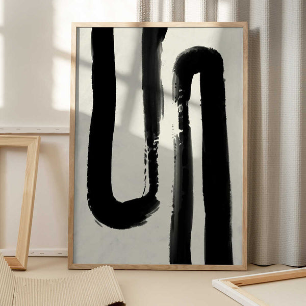 Tablou înramat „Monochrome Flow” de Treechild