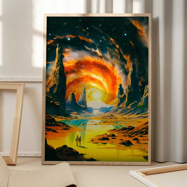 Tablou înramat „Romantic Space Walk” de Taudalpoi