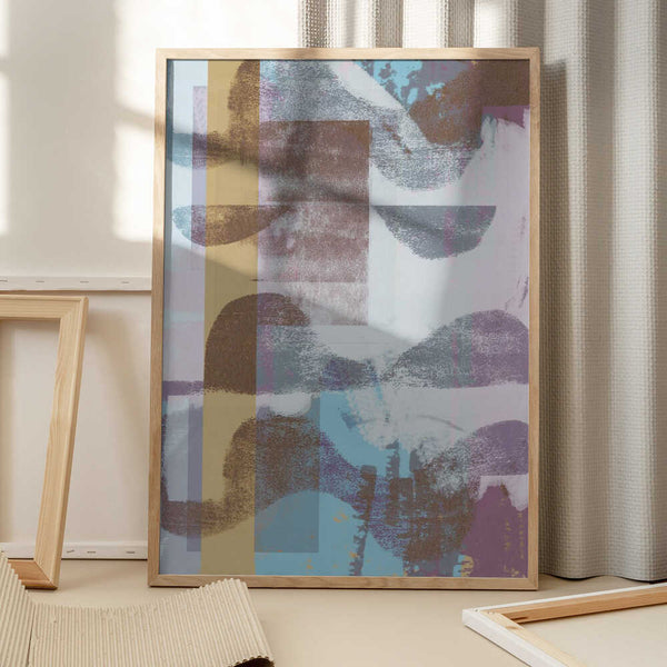 Tablou înramat „Abstract Shapes In Warm Pastel Colors 0010” de Dina Dankers