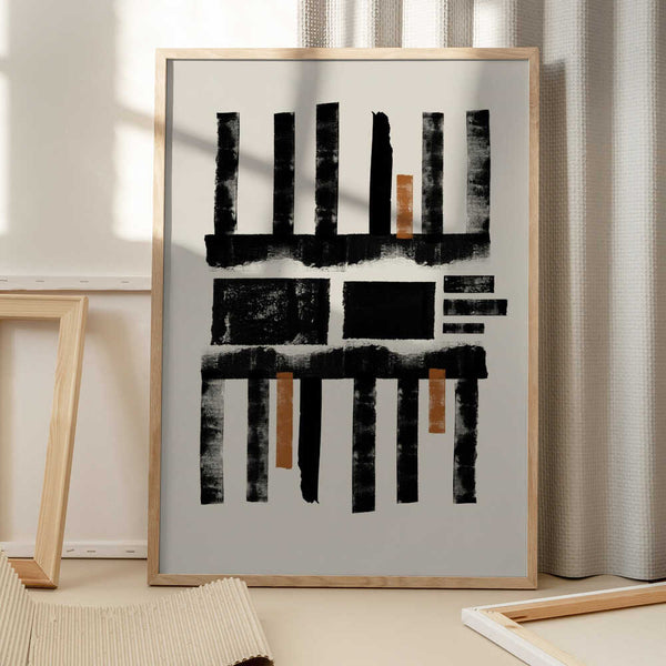 Tablou înramat „Geometric Rhythm” de THE MIUUS STUDIO