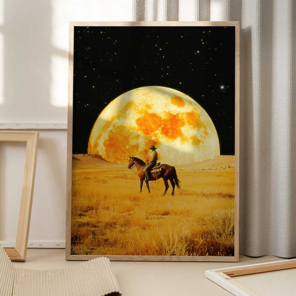 Tablou înramat „Lunar Cowboy” de Taudalpoi
