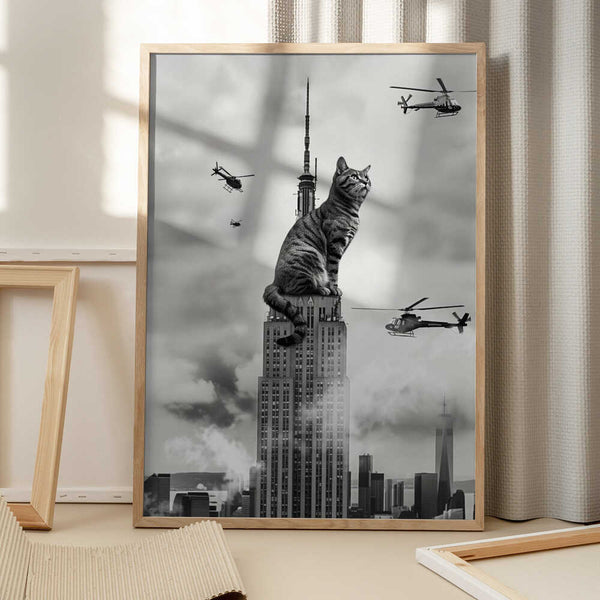 Tablou înramat „Cat on top” de Dikhotomy