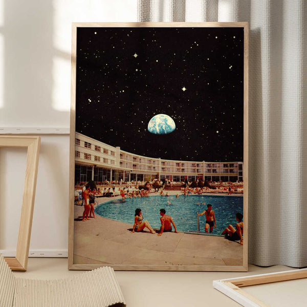 Tablou înramat „Lunar Pool” de Taudalpoi