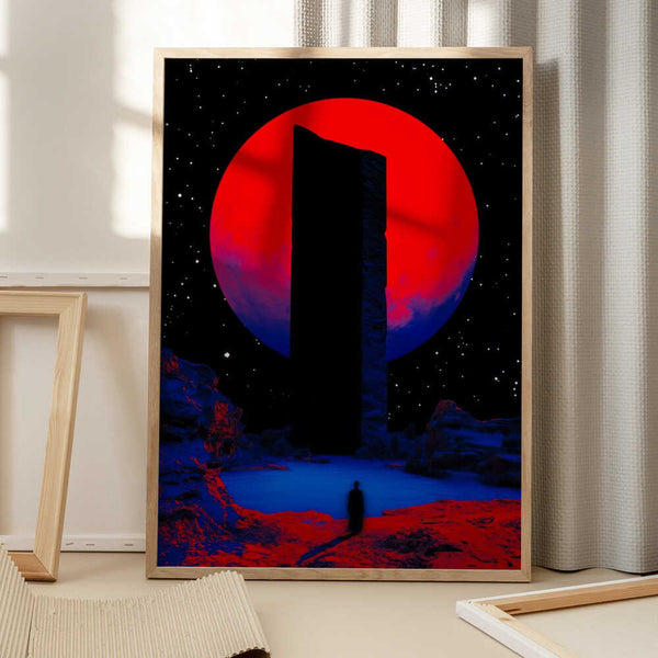 Tablou înramat „Red Moon Aura” de Taudalpoi